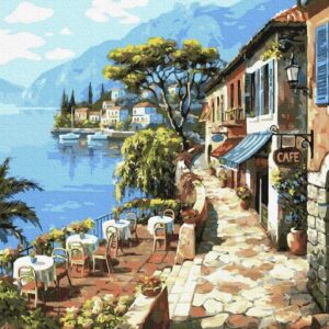 Tapyba pagal skaičius „Kavinė pajūryje“